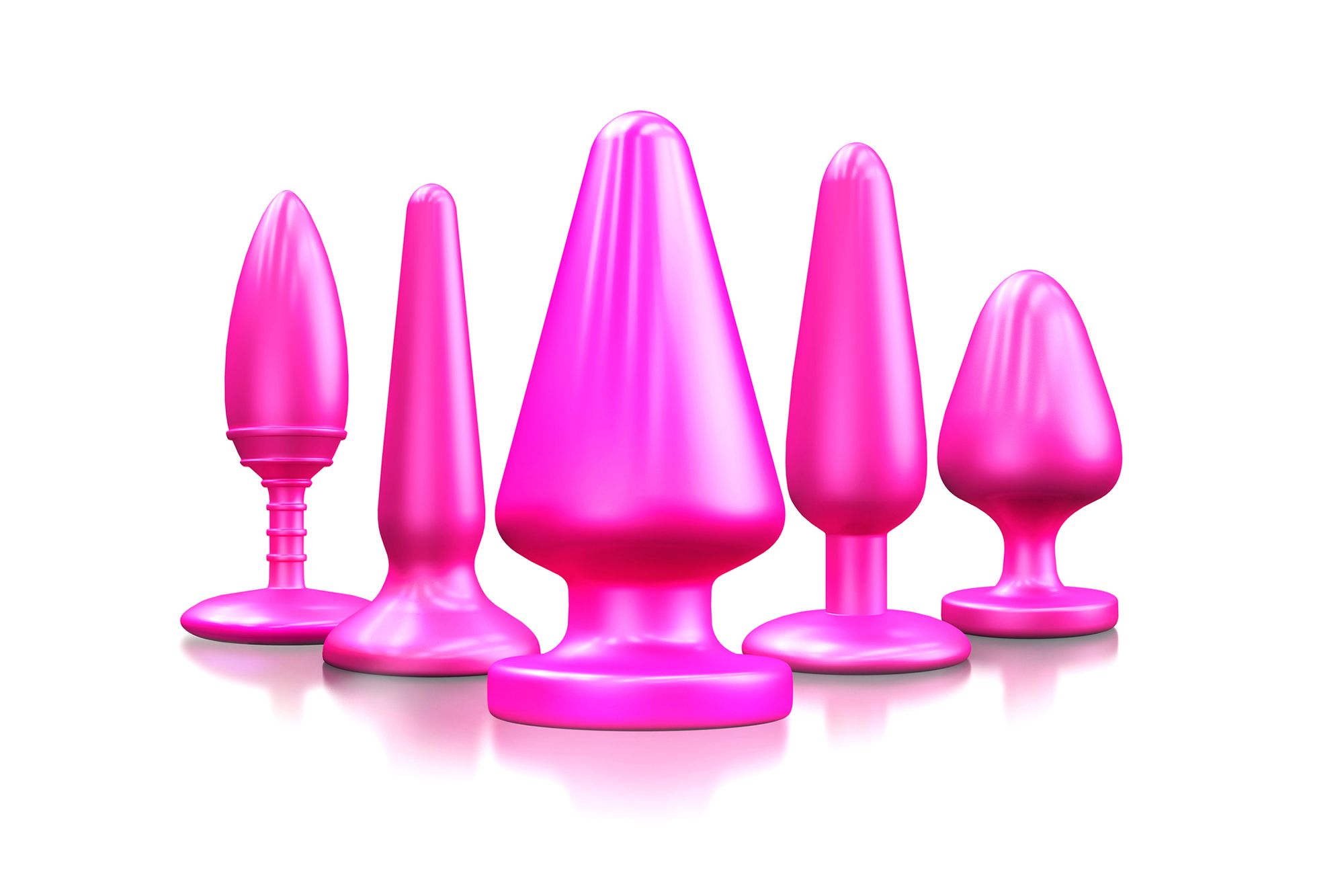 Verschiedene rosa Analplugs