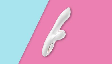 Weißer G-Spot Rabbitvibrator mit Druckwellen Satisfyer 'Pro+ G-Spot'