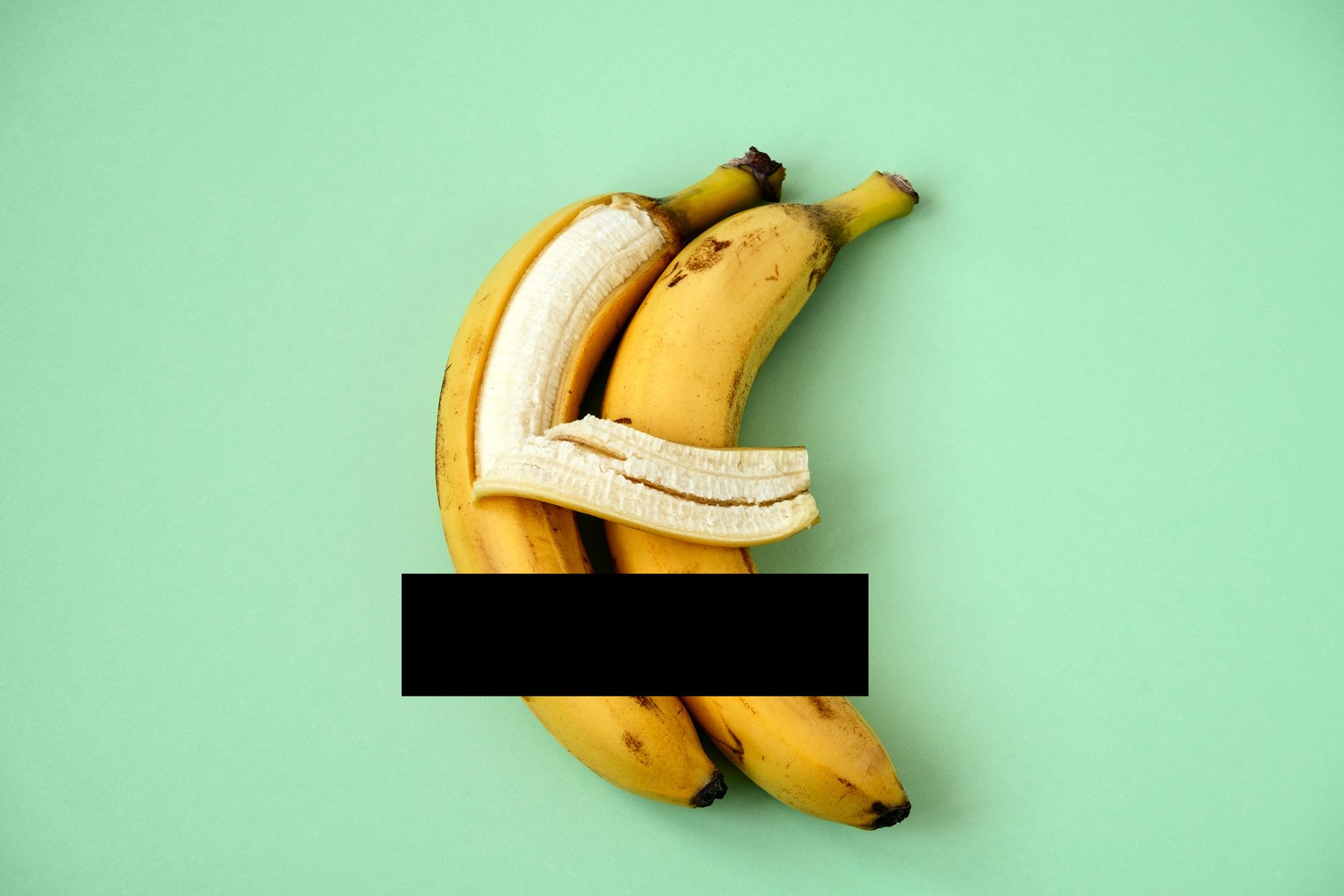 Bananen, die in Löffelchenstellung liegen