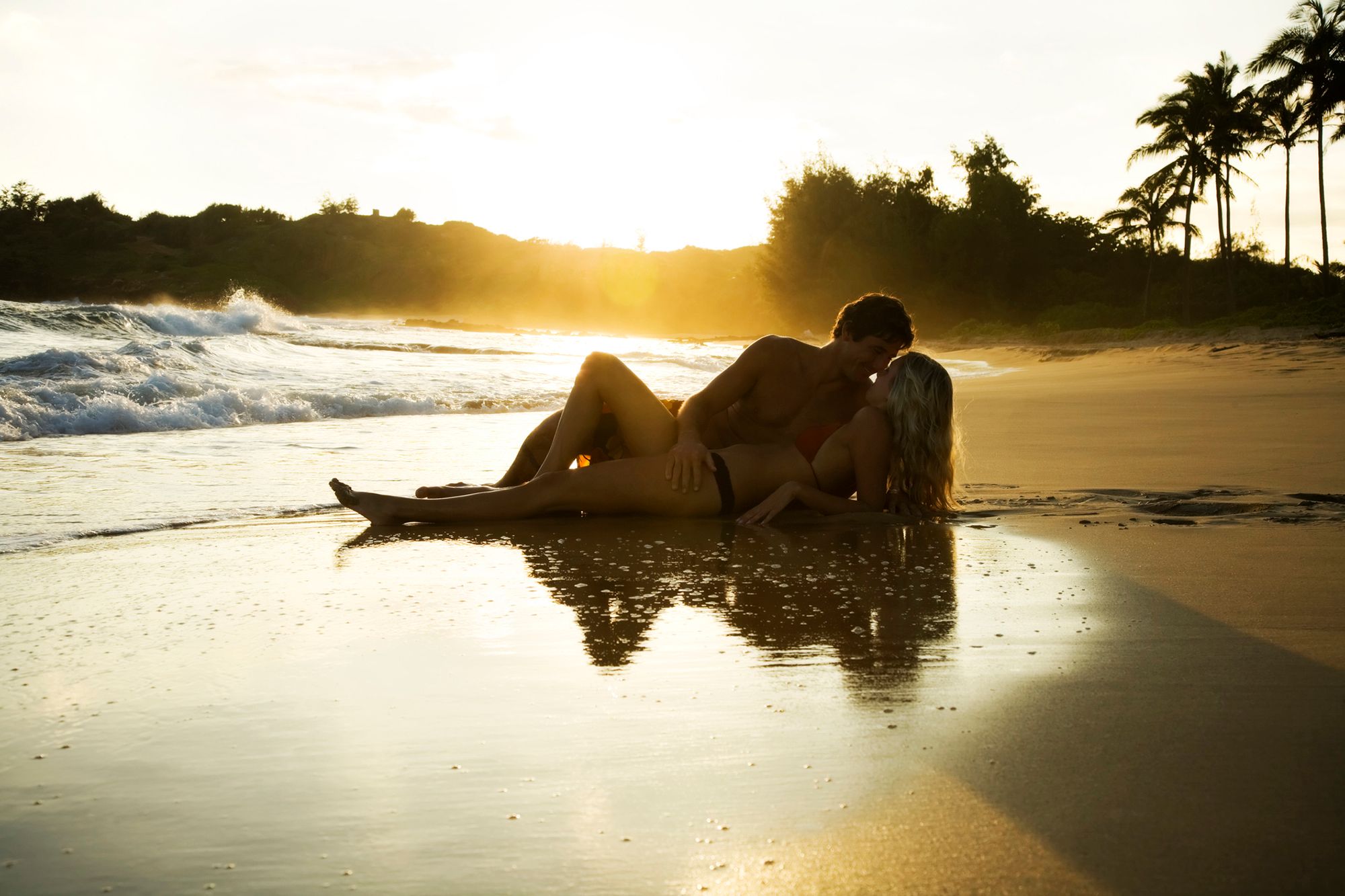 Paar hat Sex am Strand