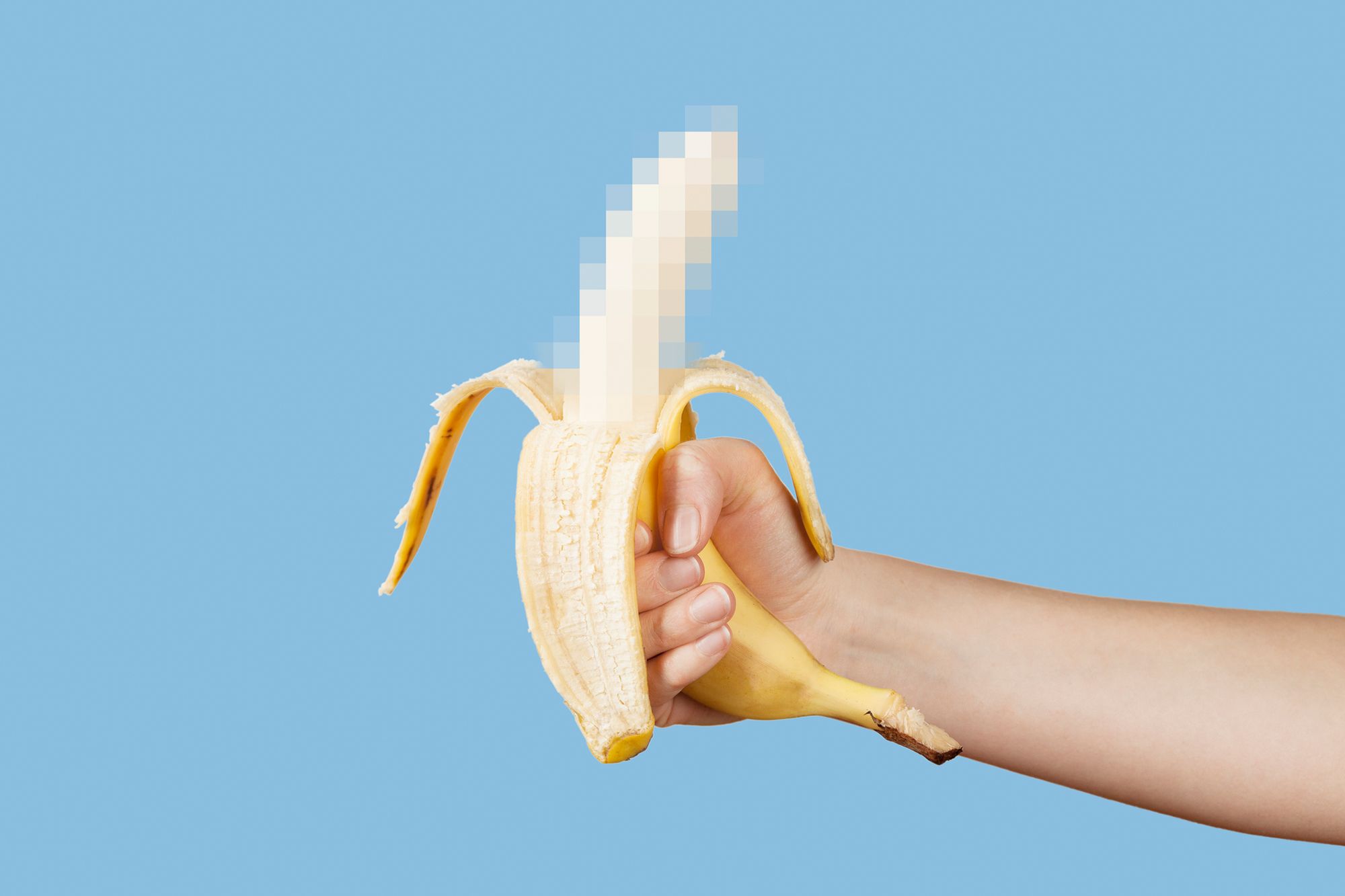 Verpixelte Banane